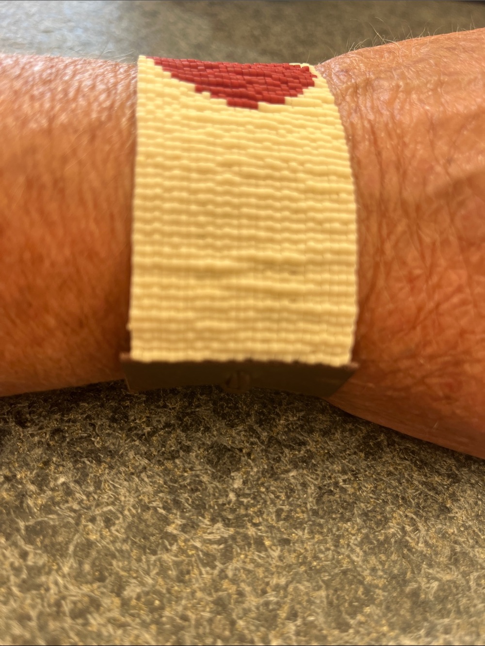 Chan Luu White Beaded cuff with leather adjustable toggle closure. Worn once - Picture 3 of 5